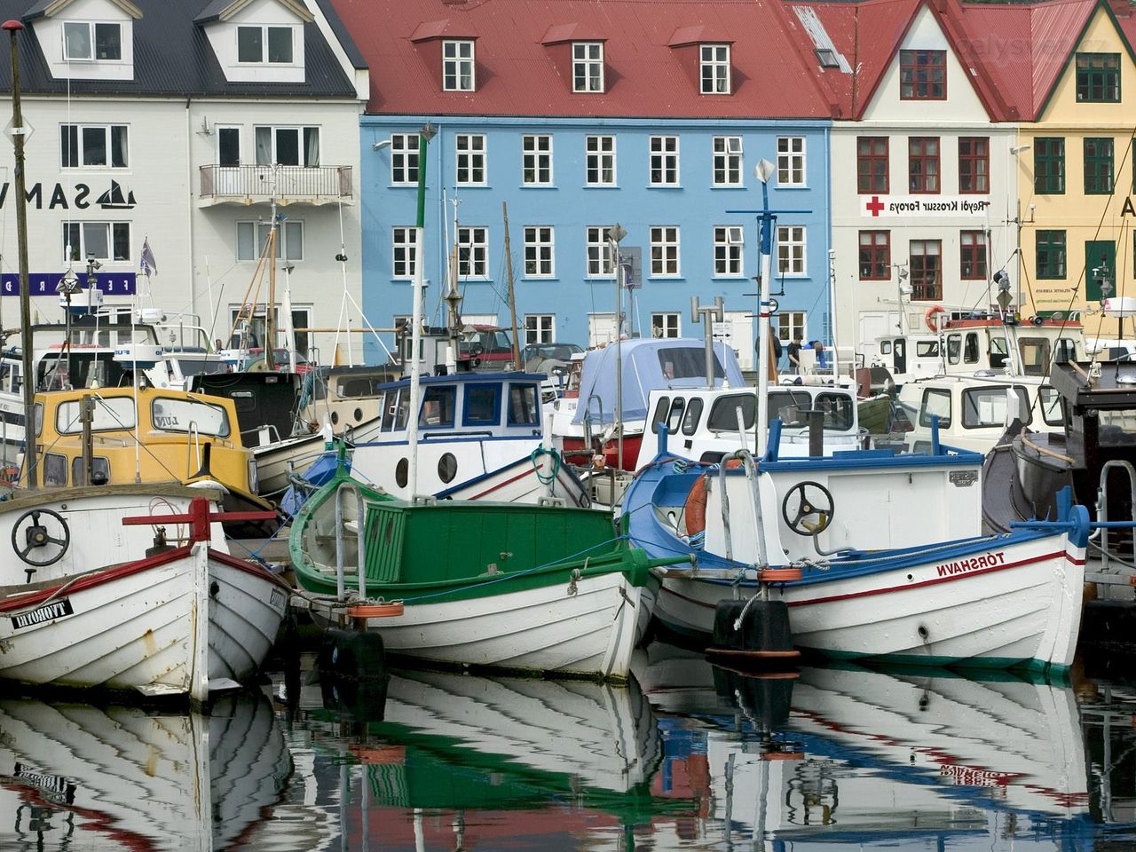 Foto: Docked Boats, Streymoy Island, Faroe Islands